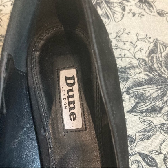 DUNE LONDON Sz 38 Suede and Rhinestone Pointy Ballet Slip On Flats - Picture 6 of 12